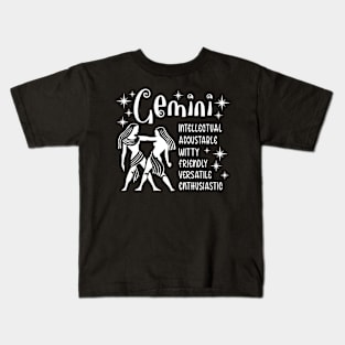 Gemini zodiac positive traits Kids T-Shirt